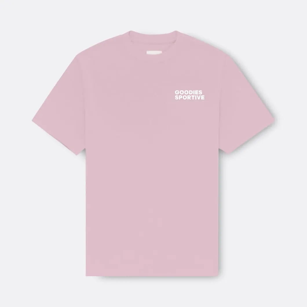 Goodies Sportive Athleisure Pink Tee>Man Shirts & Polos