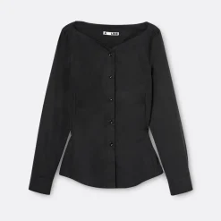 A LINE Ballerina Neck-Shoulder Detail Shirt>Woman Blouses & Shirts