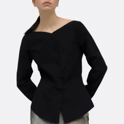 A LINE Ballerina Neck-Shoulder Detail Shirt><noscript><img width=