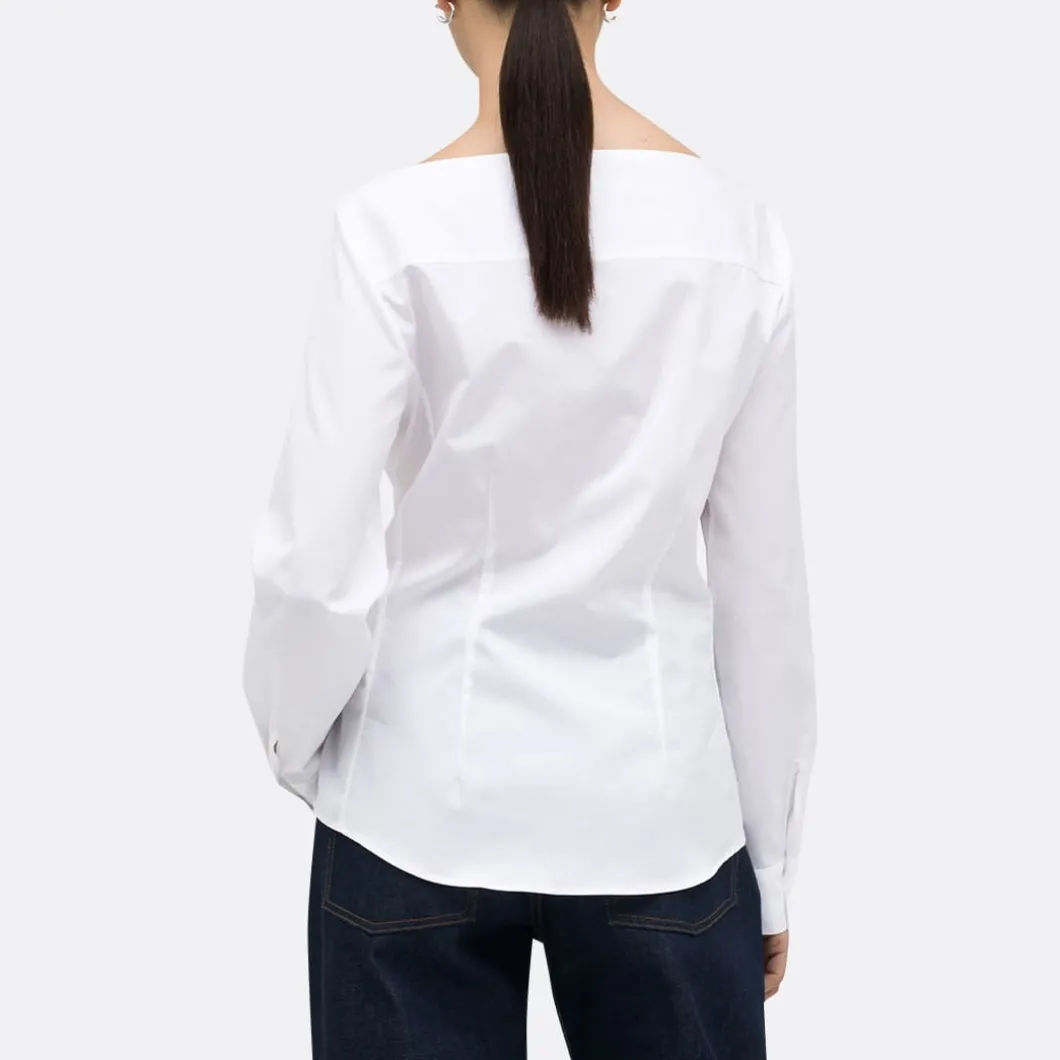 A LINE Ballerina Neck-Shoulder Detail Shirt>Woman Blouses & Shirts