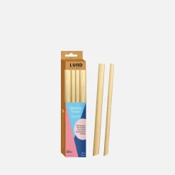 Lund London Bamboo Straw Set>Man Home Accessories