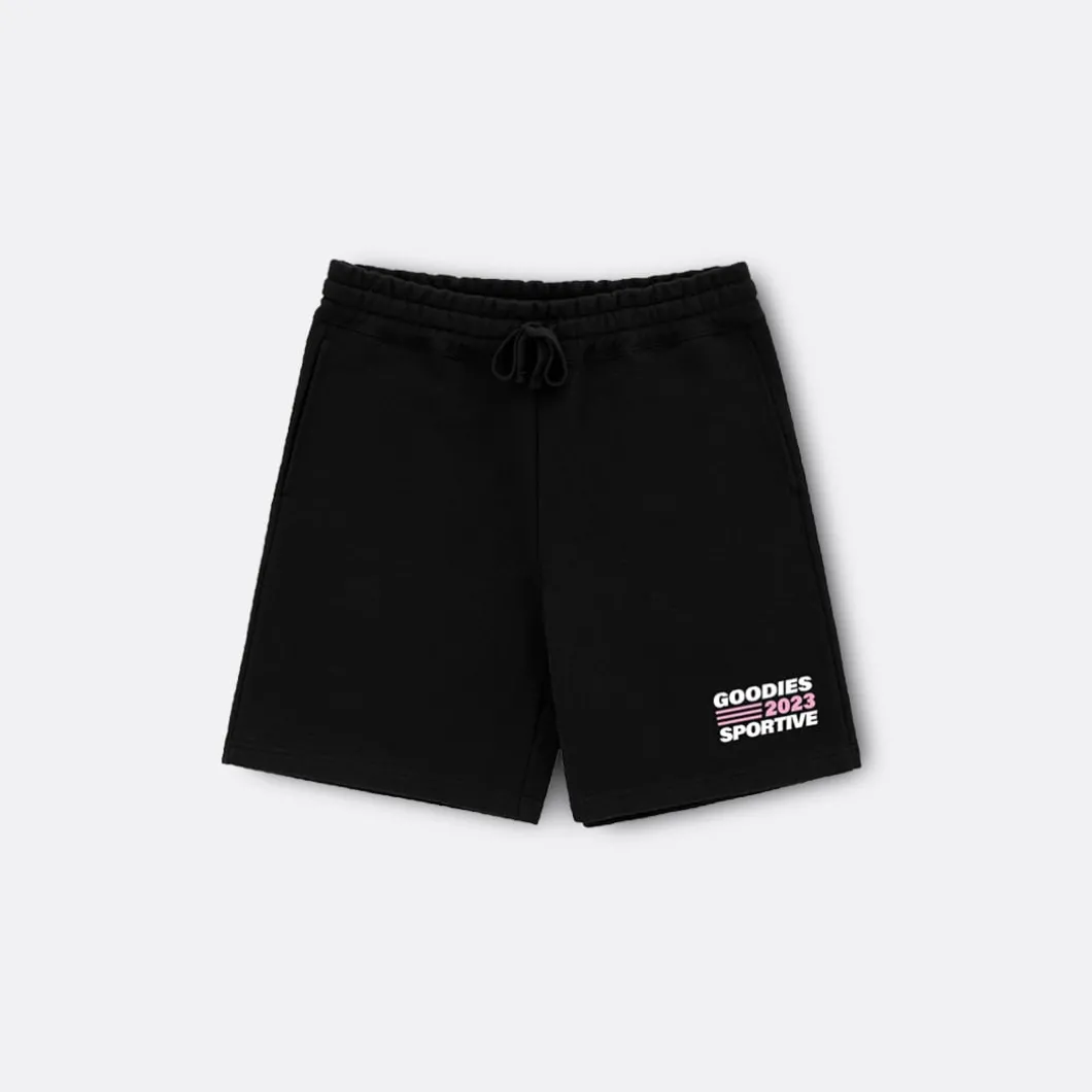 Goodies Sportive Black Merch Short>Man Trousers & Shorts