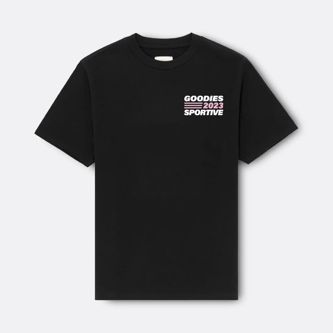 Goodies Sportive Black Merch Tee>Man Shirts & Polos
