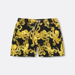 OAS Black Octo Swim Shorts>Man Trousers & Shorts