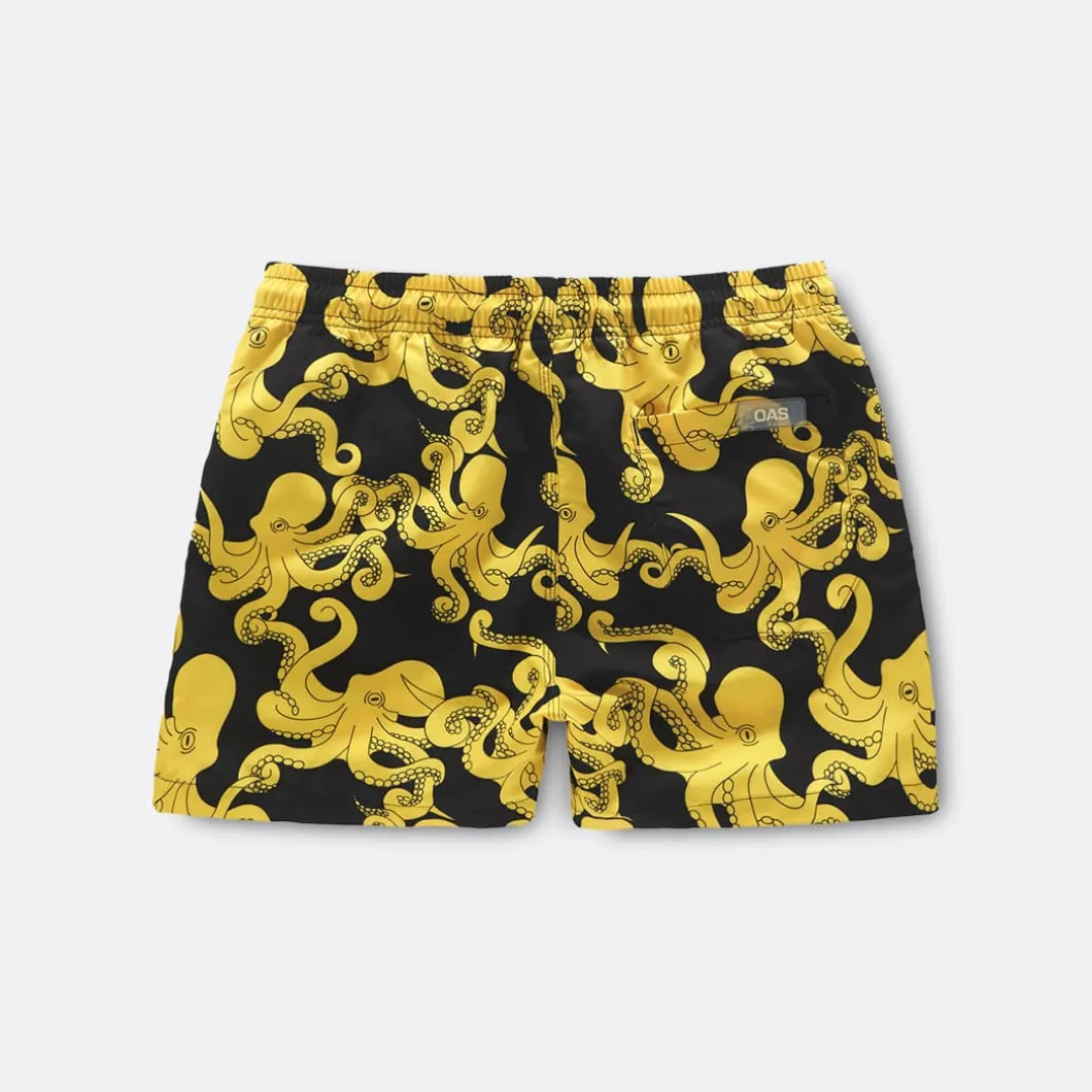 OAS Black Octo Swim Shorts>Man Trousers & Shorts