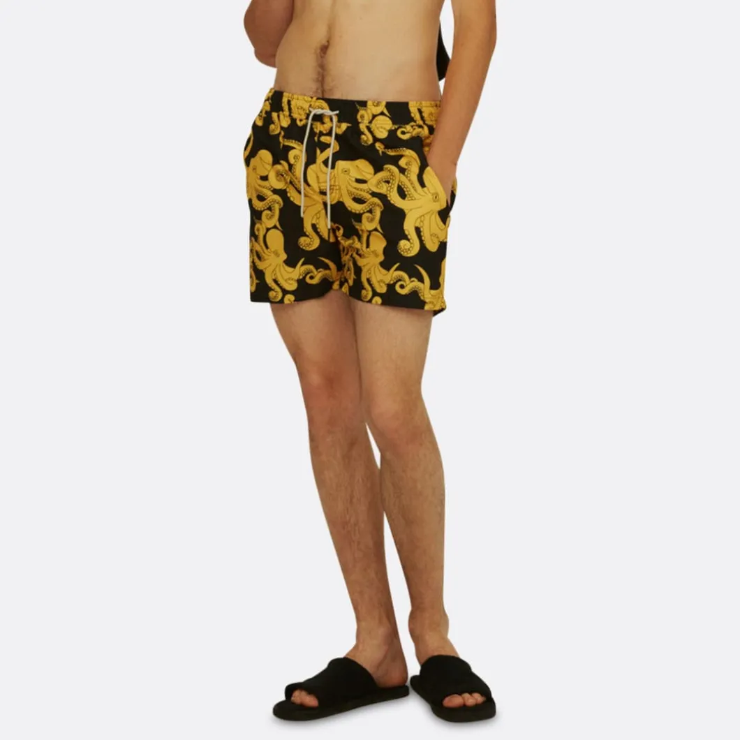 OAS Black Octo Swim Shorts>Man Trousers & Shorts