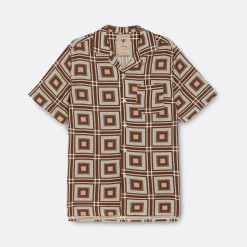 OAS Brown Yard Shirt>Man Shirts & Polos