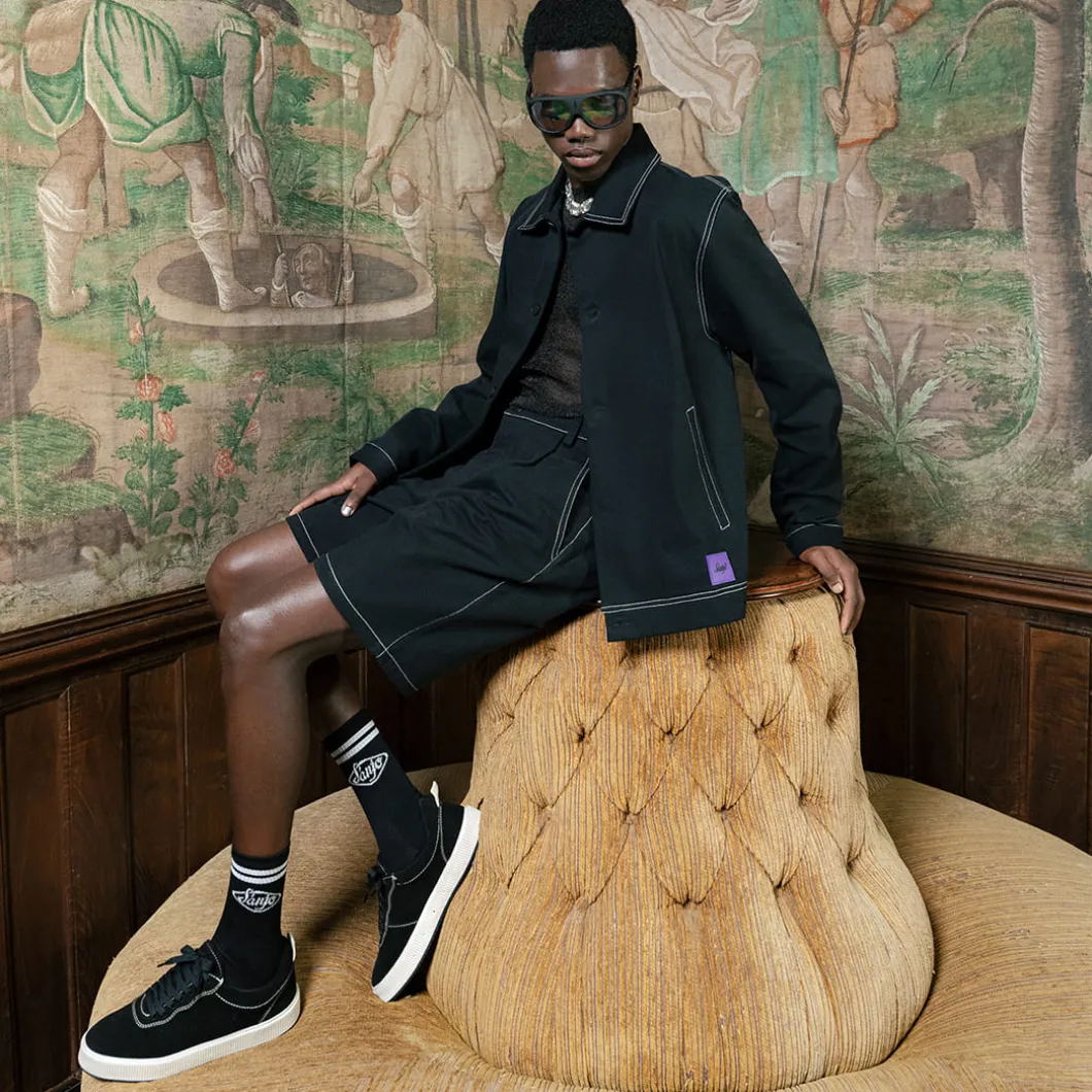 Sanjo Contrast Work Jacket>Man Jackets & Coats