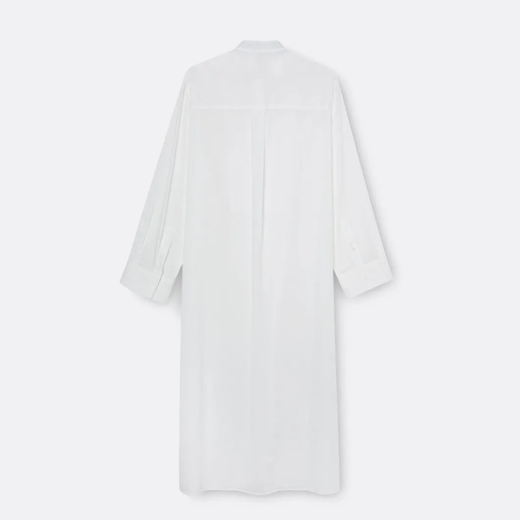 A LINE Embroidery Bib-Panel Shirtdress>Woman Dresses & Jumpsuits