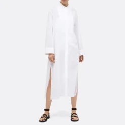 A LINE Embroidery Bib-Panel Shirtdress><noscript><img width=