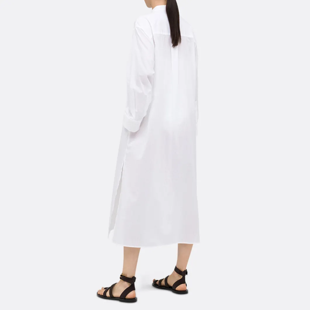A LINE Embroidery Bib-Panel Shirtdress>Woman Dresses & Jumpsuits