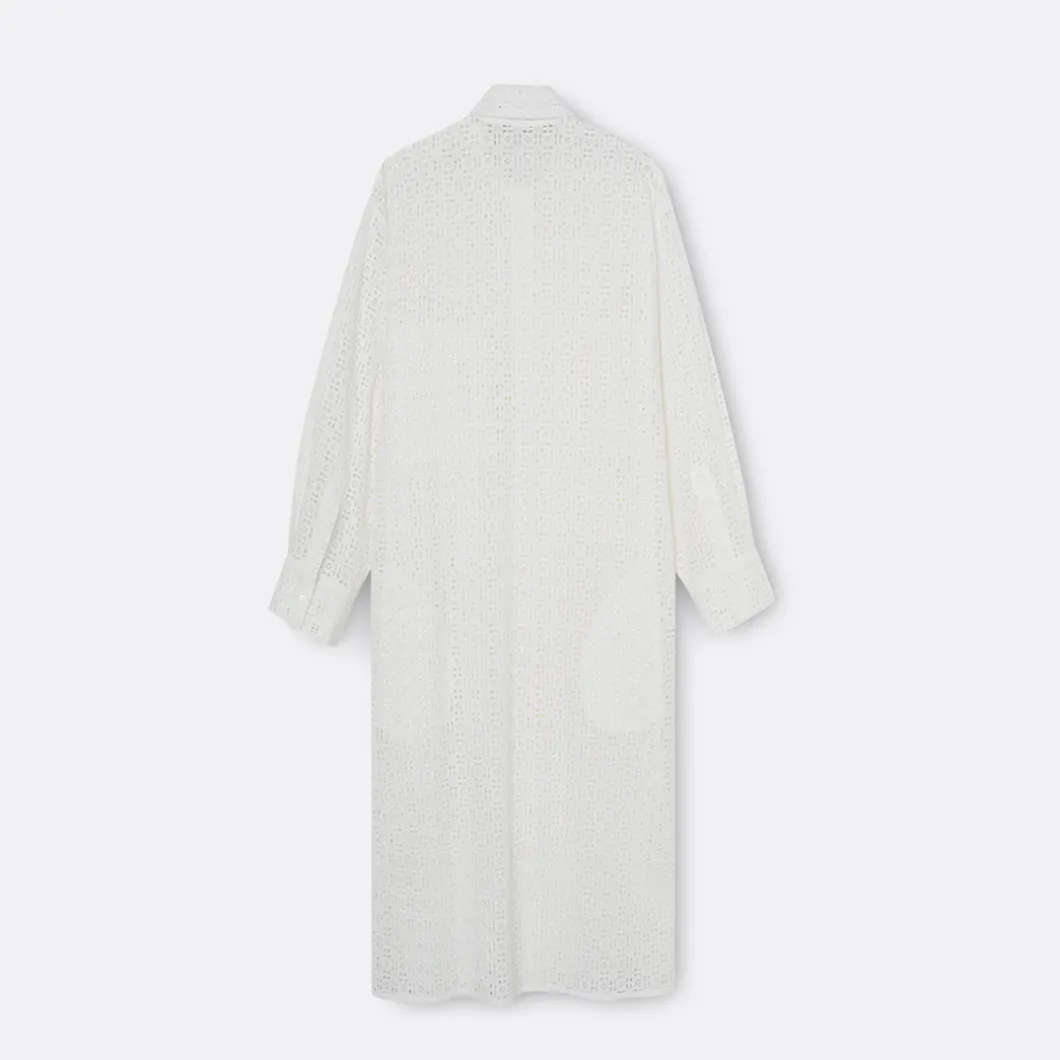 A LINE Embroidery Resortwear Shirtdress>Woman Dresses & Jumpsuits