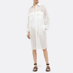 A LINE Embroidery Resortwear Shirtdress><noscript><img width=