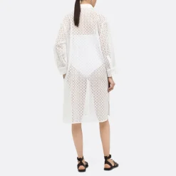 A LINE Embroidery Resortwear Shirtdress><noscript><img width=