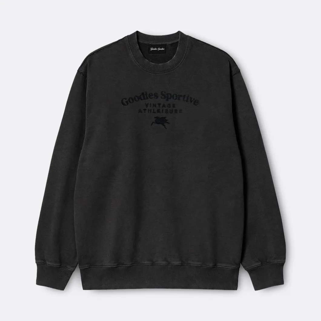 Goodies Sportive Garment Dye Crewneck>Man Sweaters