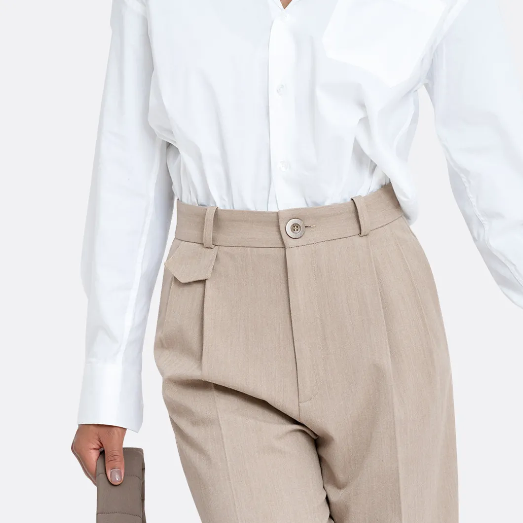 Guaja Herringbone Trousers>Woman Trousers