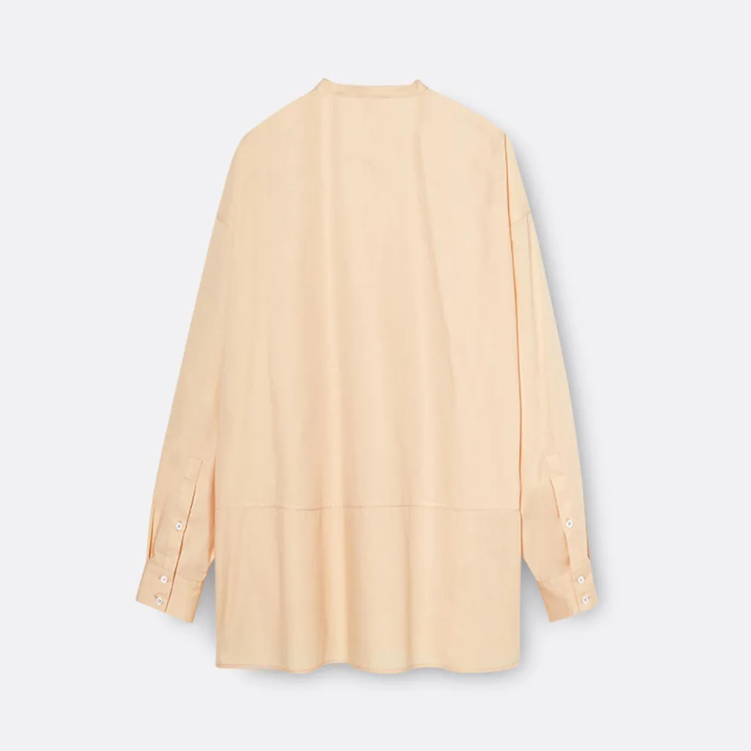 A LINE Mandarim-Style Collar Shirt>Woman Blouses & Shirts