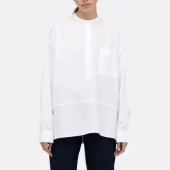 A LINE Mandarim-Style Collar Shirt><noscript><img width=