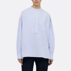 A LINE Mandarim-Style Collar Shirt><noscript><img width=