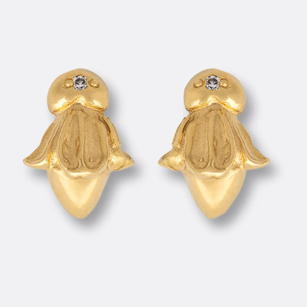 Carolina Curado Mini Flower Beetle Earrings>Woman Jewellery & Watches