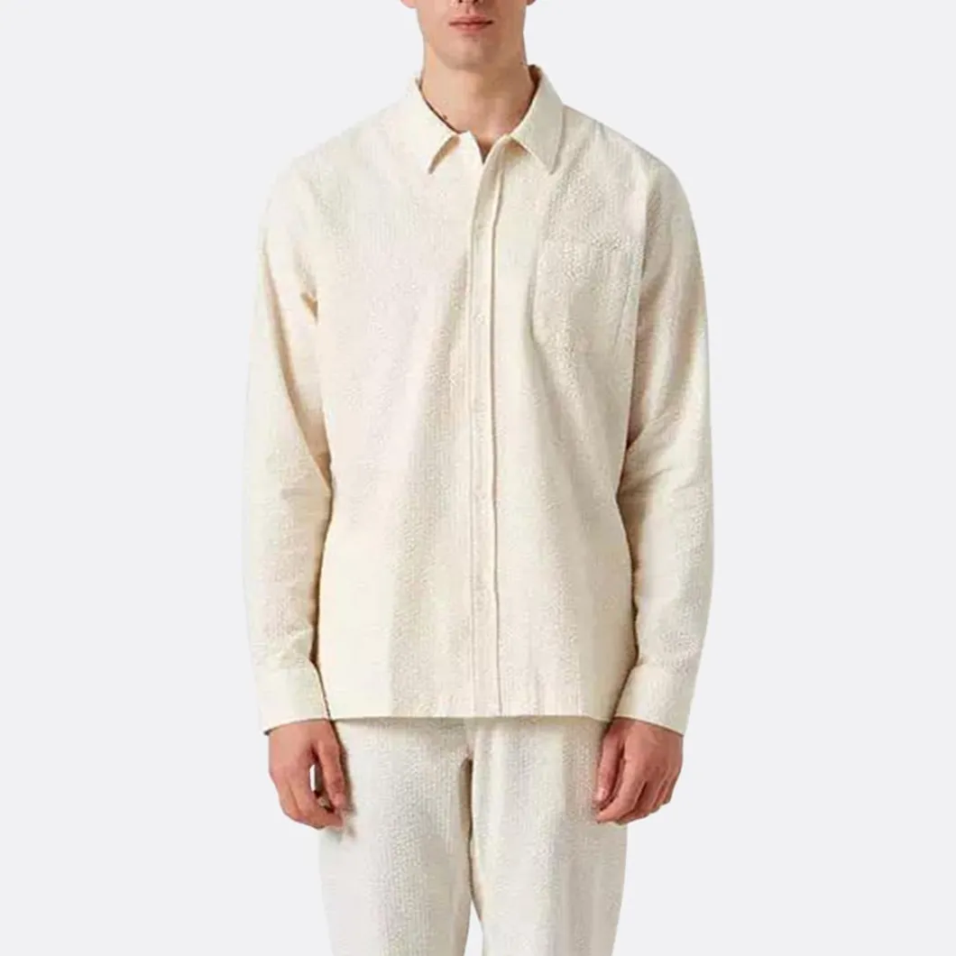 Edmmond Studios Murano Seersucker Shirt>Man Shirts & Polos