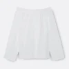 A LINE Off-Shoulder Popeline Blouse>Woman Blouses & Shirts