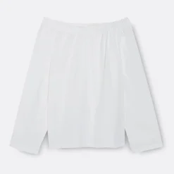 A LINE Off-Shoulder Popeline Blouse>Woman Blouses & Shirts