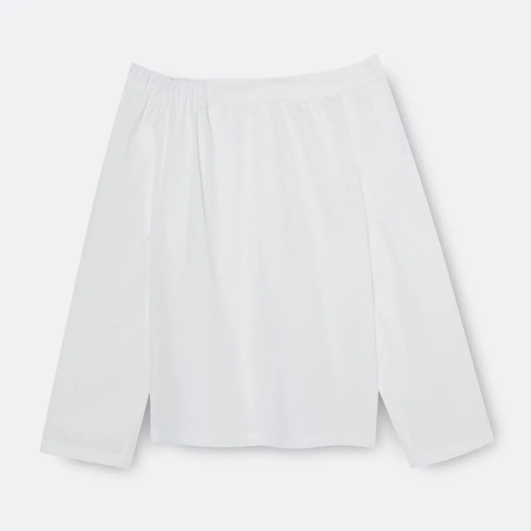 A LINE Off-Shoulder Popeline Blouse>Woman Blouses & Shirts