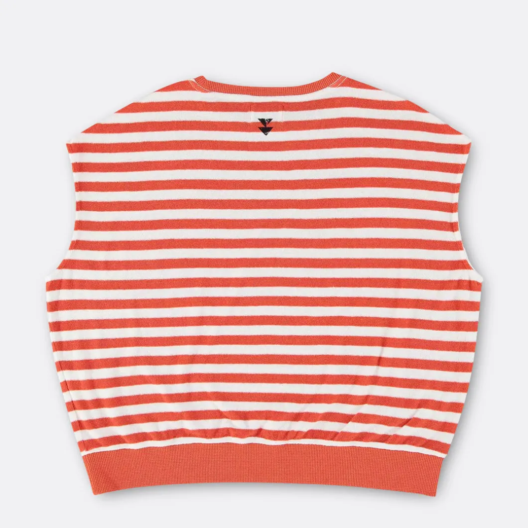 Sisters Department R&W Striped Sweatshirt>Woman Sweaters