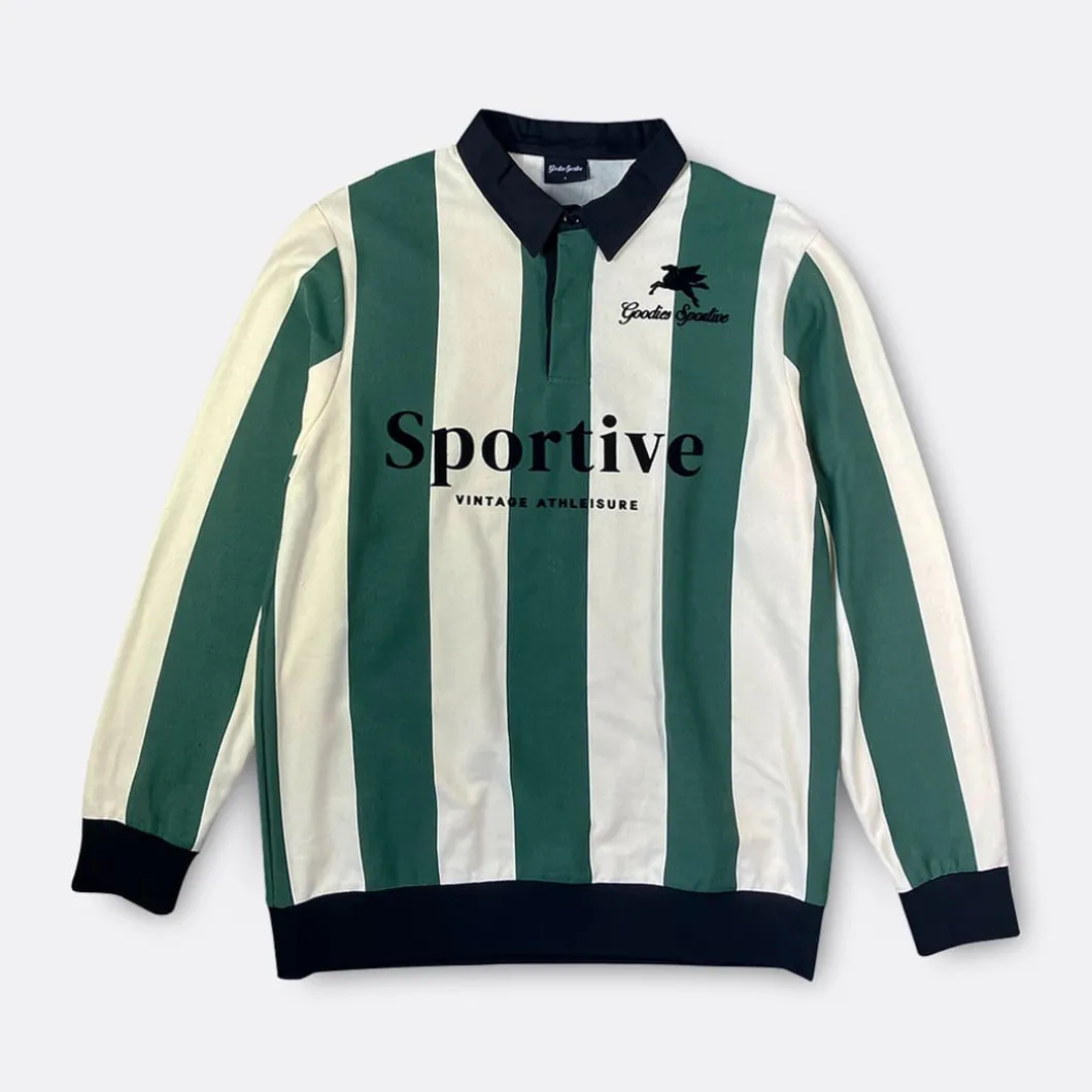 Goodies Sportive Striped Retro Polo>Man Shirts & Polos