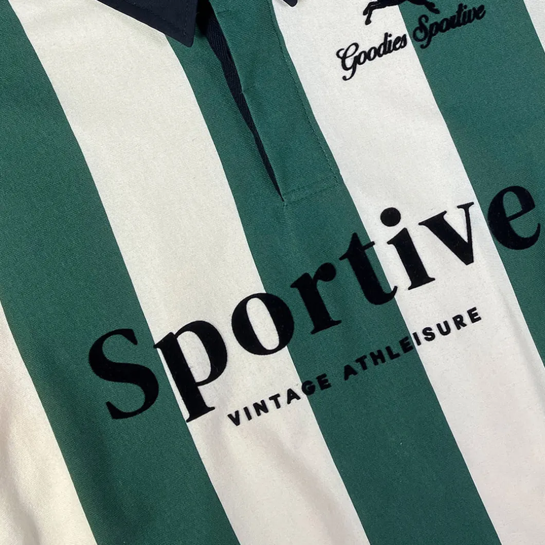 Goodies Sportive Striped Retro Polo>Man Shirts & Polos