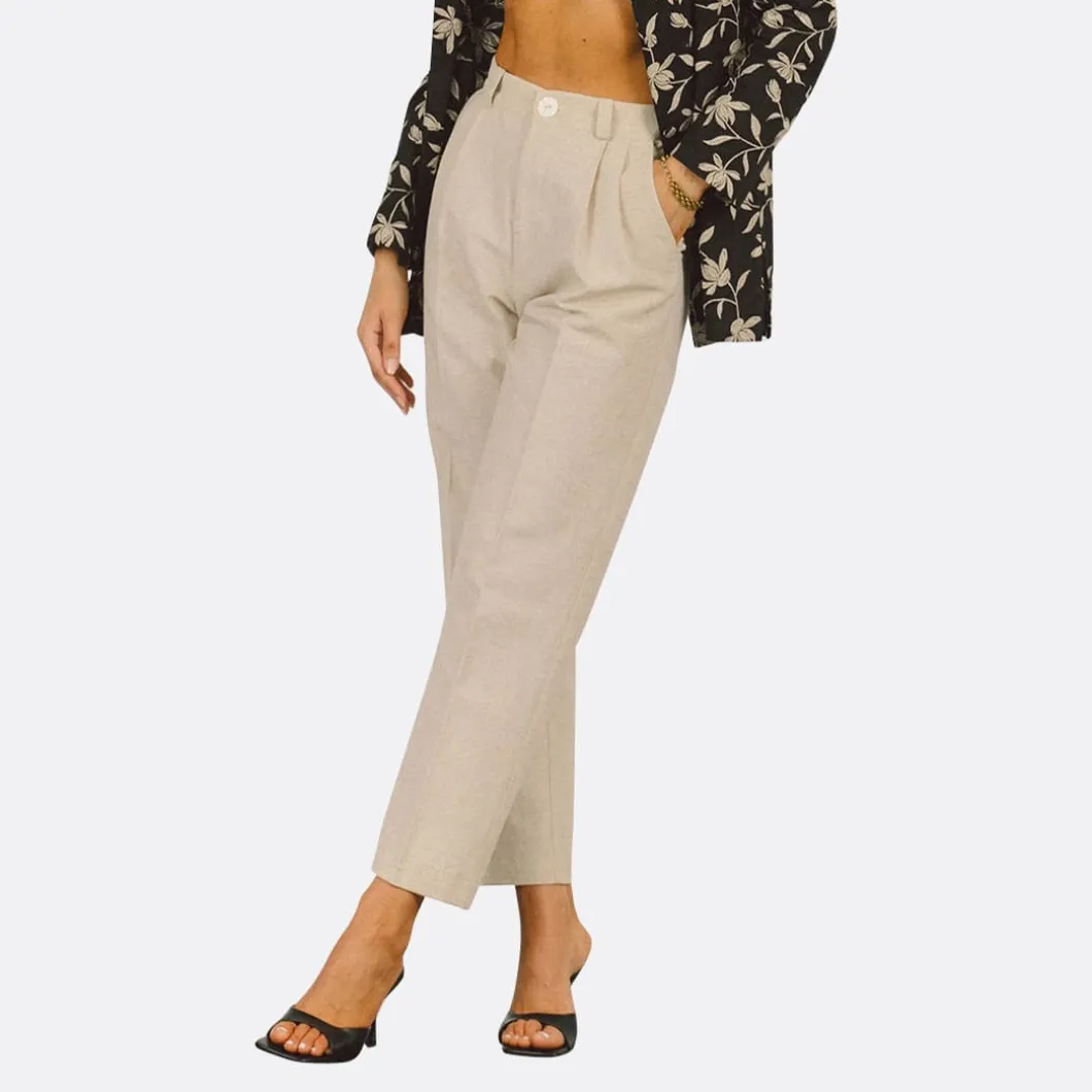 Guaja Vanilla Straight Fit Pants>Woman Trousers