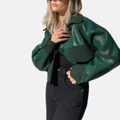 Guaja Vinyl Curly Coat>Woman Jackets & Coats