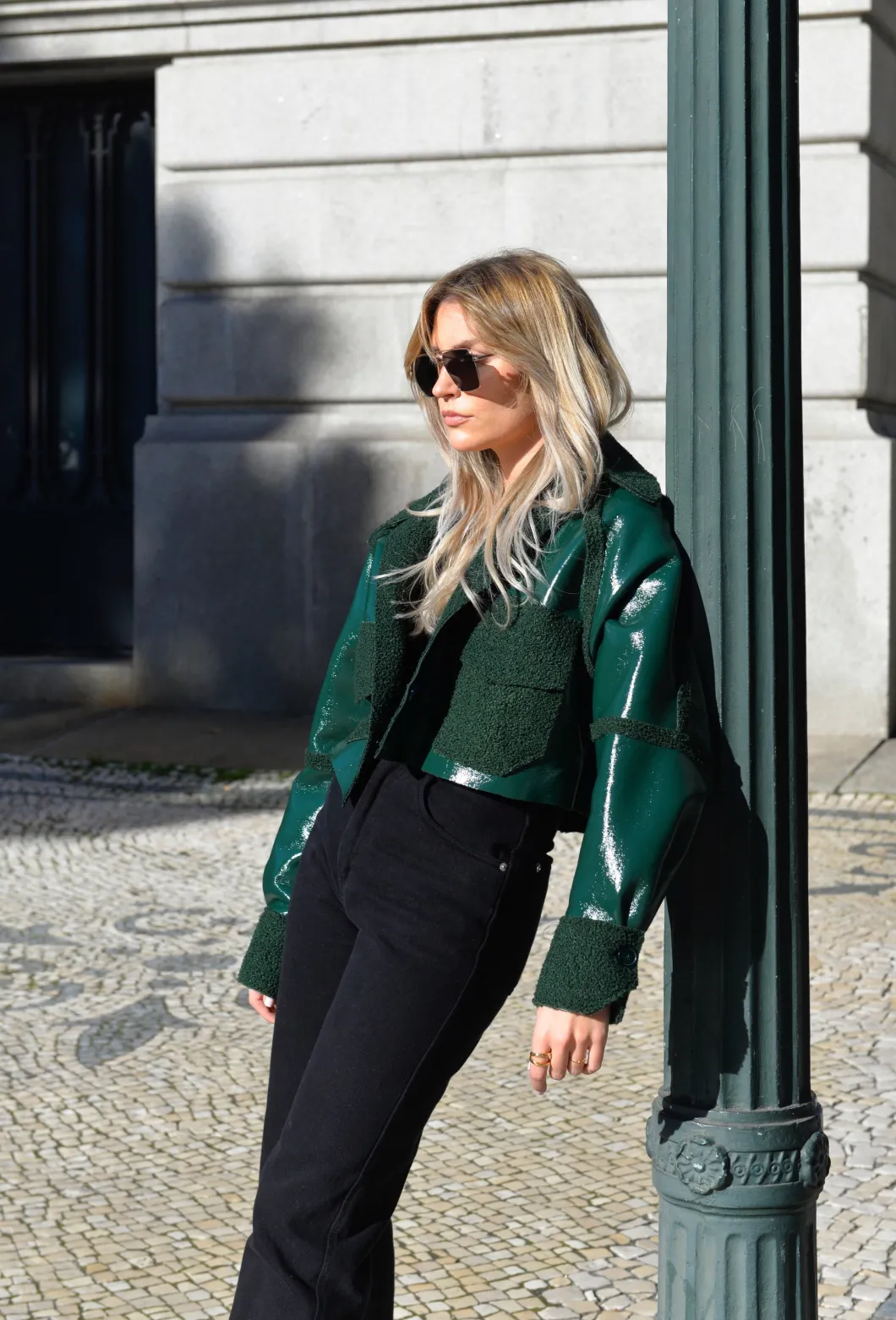 Guaja Vinyl Curly Coat>Woman Jackets & Coats